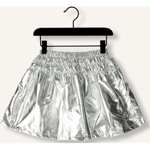 Jelly Mallow Shirring Short Leggings Skirt Meisjes - Korte rok - Zilver - Maat 92/98
