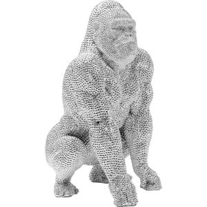 Kare Design - Decoratief Beeld - Gorilla Aap - zilver - 46 cm