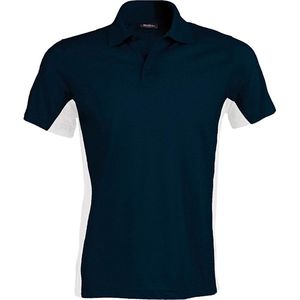 Kariban Heren Poloshirt met korte mouwen (Dual Colour) (Marine / Wit)