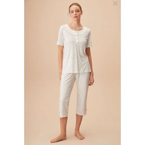 Suwen Capri Pyjama Set Blauwe Print Maat S