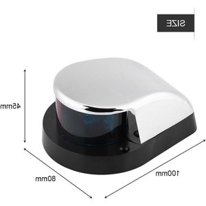 Navigatielamp voor jacht boot en boog LED tweekleurig zinklegering 12 V (groen en rood)