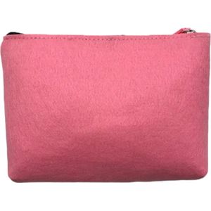 Vilt Tasje - Make-up Tasje - Opbergtasje - Bag in Bag - Portemonnee Tasje - 20x16cm - Roze
