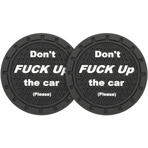 Geschikt voor 2-pack onderzetters voor bekerhouders in de auto, 2,75 inch antislip PVC-onderzetters, krasbestendige onderzetters voor in de auto, unisex, accessoires voor auto-interieurs voor sedans, SUV's en vrachtwagens (zwart/2-pack)