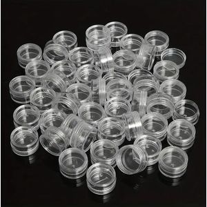 MGM Trading - Mini Crème Potten 10 stks 5g Lege Plastic Cosmetische Make-up Potten Transparante Sample Flessen Oogschaduw Crème Lippenbalsem Container, Reisbenodigdheden