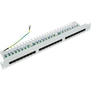 RackMatic - Patchpaneel 24 RJ45 Cat.5e UTP 1U wit met kam
