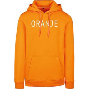 Hoodie Oranje-Oranje - Wit-M