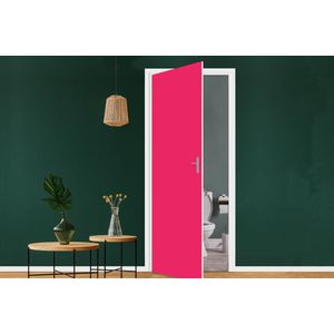 Deursticker Karmijn - Kleuren - Palet - Roze - 90x235 cm - Deurposter