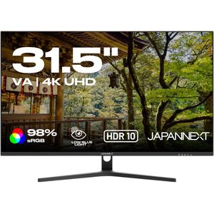 JAPANNEXT - JN-V315UHDR - Monitor - 31.5 inch - VA 4K UHD - HDR-technologie - Verstelbare kanteling - Ingebouwde luidsprekers
