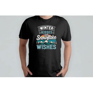 Winter Kiss and Snowflake wishes - T Shirt - MerryChristmas - ChristmasVibes - Funny - Sarcasm - VrolijkKerstfeest - Kerstmis - Grappig - Sarcasme