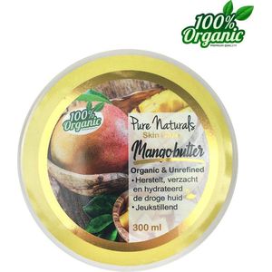 Mango Butter 300 ml - koudgeperst en ongeraffineerd - 100% puur | huidverzorging | Megahydraterend | Tegen droge huid - Pure Naturals