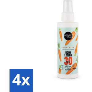 Organic Shop - Zonnebrandcrème SPF 30 - Bescherming tegen de Zon - 150 ml - Voordeelverpakking - 4 stuks