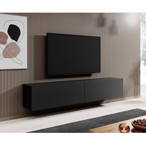 Meubella - TV-Meubel Asilento - Mat zwart - 180 cm