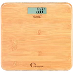 LITTLE BALANCE - 8745 - Personenweegschaal - Bamboe - USB-repareerbaar - 150 kg / 100 g