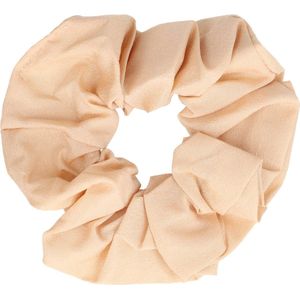 Haarsoires Haarelastiek Scrunchie – Basic – Gladde Stof – Beige - Haarkrinkel - Haar Elastiek met Stof - Zacht & Haarvriendelijk
