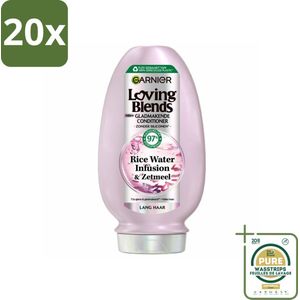 20 x Garnier - Loving Blends Rice Water Infusion - Conditioner - Glans & Zachtheid - Lang Haar - 250 ml - Grootverpakking - Rice Water Conditioner - Haar Glans - Haar Zachtheid - Haar Versterking - Haar Verzachting