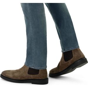 Manfield - Heren - Taupe suède chelsea boots - Maat 46