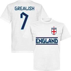 Engeland Grealish 7 Team T-Shirt - Wit - 5XL