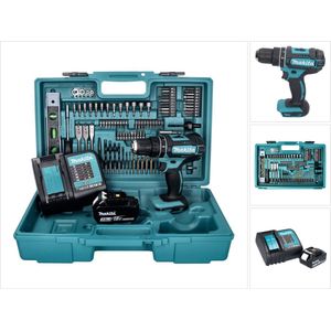 Makita DHP 482 SFX5 accu klopboormachine 18 V 62 Nm + 1x accu 3.0 Ah + lader + 101-delige accessoireset + koffer