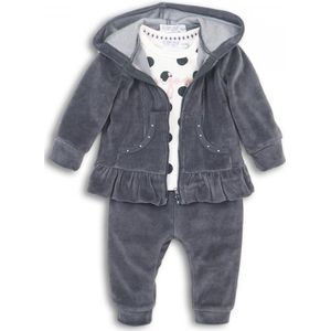Dirkje 3-delige babyset soft grey  maat 56