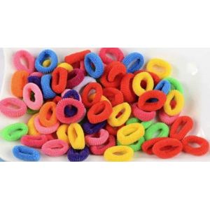 Gekleurde haarelastiekjes -  50 stuks! - Trendy kleuren -haarbandjes voor meisjes - Haarbandjes voor kinderen - Haarbandjes voor  baby's -