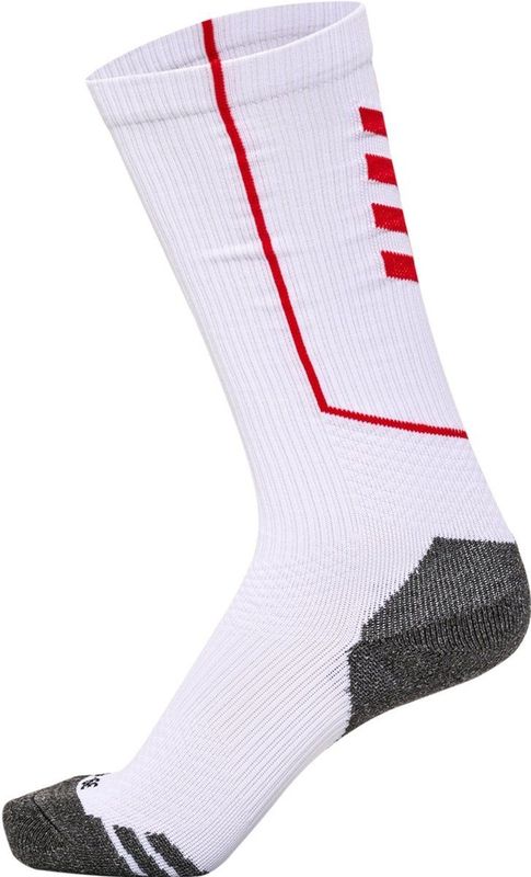 Hummel Sportsokken 'Pro'  grijs gemêleerd / rood / wit