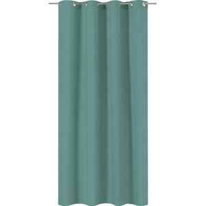 INSPIRE - verduisterende gordijnen - dekkend gordijn AREL - B.140 x H.280 cm - gordijnen met oogjes - polyester - turkoois groen