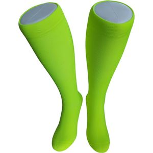 WeirdoSox - Compressie sokken - Knie hoogte - Steunkousen voor vrouwen en mannen - 1 paar - Fluor geel 35/38 - Ideaal als compressiekousen hardlopen - compressiekousen vliegtuig