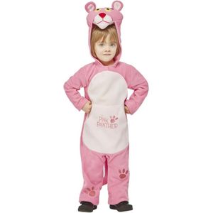 Smiffy's - Pink Panther Kostuum - Roze Panter Sluipend Door De Kamer Kind Kostuum - Roze - Small - Carnavalskleding - Verkleedkleding