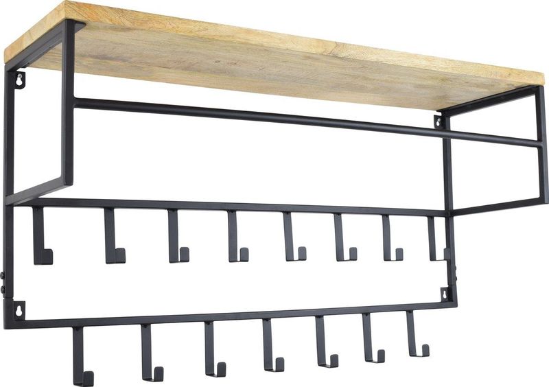 LOFT42 Petri Kapstok - 15 haken - Metaal - Zwart - 100x57x30