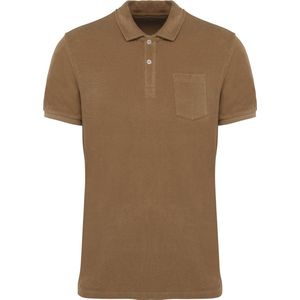 Native Spirit Ecologische badstof herenpolo NS227 - Cream Coffee - 3XL