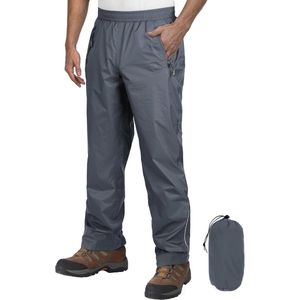 Waterdichte en Ademend Heren Regenbroek voor Fietsen en Wandelen - Verstelbare Winddichte Trekkingbroek - Lichtgewicht en Vouwbaar