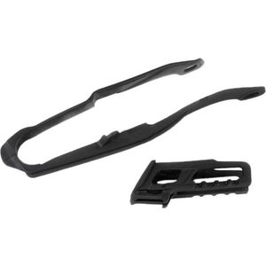 Ufo Honda Cr/crf/crf X With Swingarm 07-14 Kettinggeleider En Glijder Zwart