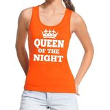Oranje Queen of the night tanktop / mouwloos shirt dames - Oranje Koningsdag kleding L