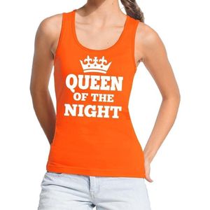 Oranje Queen of the night tanktop / mouwloos shirt dames - Oranje Koningsdag kleding L