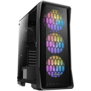 MATX Gaming-behuizing met 2 USB 2.0 - Zwart met RGB-verlichting