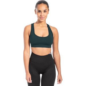 Smilodox Louisa-sportbeha voor dames, ondoorzichtige antislip-sportbeha, crop-top van naadloze geribde stof, mouwloze top met gevormde pasvorm, ademende yoga-tanktop voor fitness, sportschool en het dagelijks leven