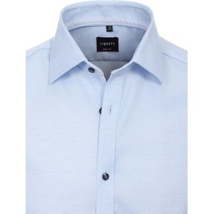 Venti Heren Overhemd Lichtblauw Body Fit Met Stretch - M
