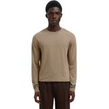 Selected Homme - SLHBERG CREW NECK B - Heren Trui - Bruin - Regular Fit