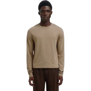 Selected Homme - SLHBERG CREW NECK B - Heren Trui - Bruin - Regular Fit