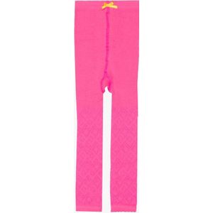 Fel gekleurde roze legging in ajour motief maat 86/92