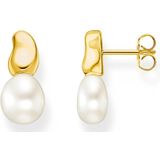 Thomas Sabo - H2320-430-14 - Oorbellen - Wit - Gerecycled Zilver - Geel Goud Verguld