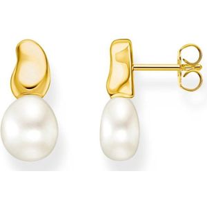 Thomas Sabo - H2320-430-14 - Oorbellen - Wit - Gerecycled Zilver - Geel Goud Verguld