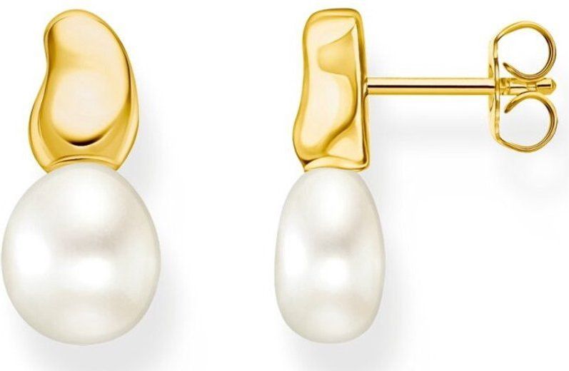 Thomas Sabo - H2320-430-14 - Oorbellen - Wit - Gerecycled Zilver - Geel Goud Verguld