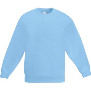 Fruit Of The Loom Kids Unisex klassieke 80/20 set-in sweater (Hemel Blauw)