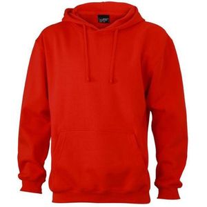 James and Nicholson Unisex Hooded Sweatshirt (Tomatenrood)