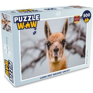 Puzzel Lama - Selfie - Boom - Legpuzzel - Puzzel 500 stukjes