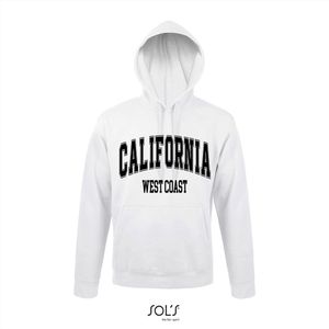 Hoodie 3-185 California Westcoast - Wit, 4xL