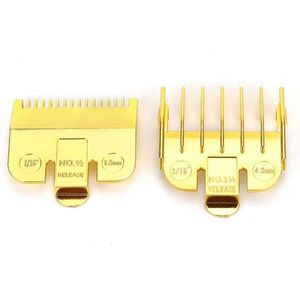 Attachment kam voor Wahl clipper - 1.5 mm - 4.5 mm - Professionele RVS Snijgids Kam Set - Goud