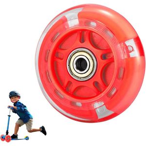 Freestyle scooterwiel 80 mm met 3 knipperende ledlampen en Abec-9 kogellagers - Geschikt voor alle freestyle scooters met 80 mm wielen