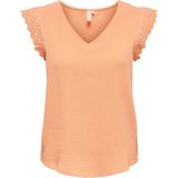 Only - Onlthyra SL Mix Top WVN - T-shirt - Oranje - Dames